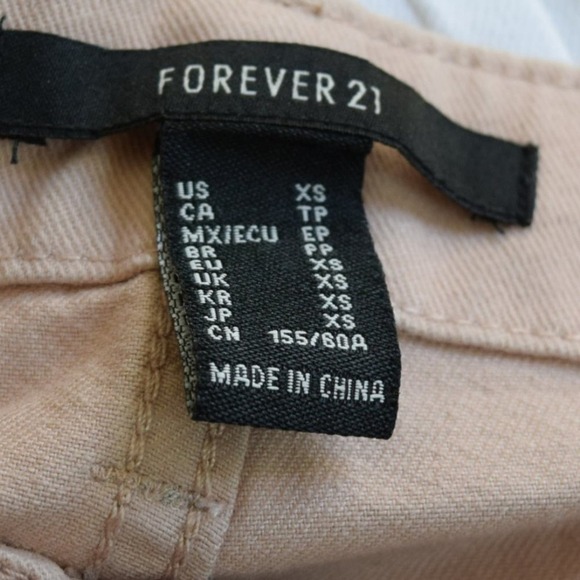 *** Forever 21 pink denim pants US size XS - Picture 3 of 3